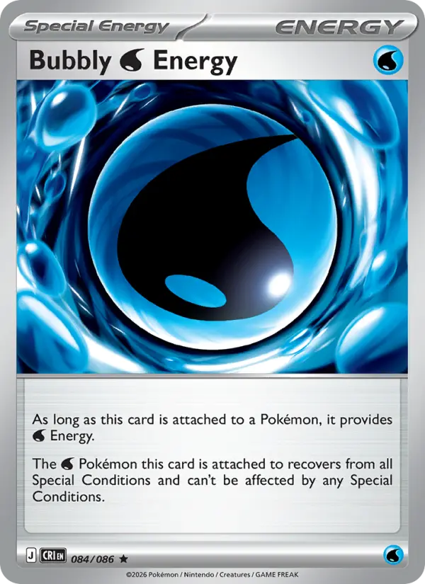 Bubbly W Energy - 084/086 - Reverse Holofoil