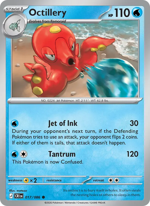 Octillery - 017/086 - Reverse Holofoil