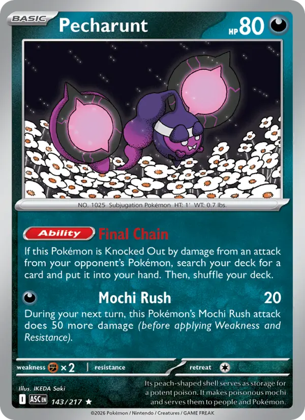 Pecharunt (Poke Ball) - 143/217 - Reverse Holofoil