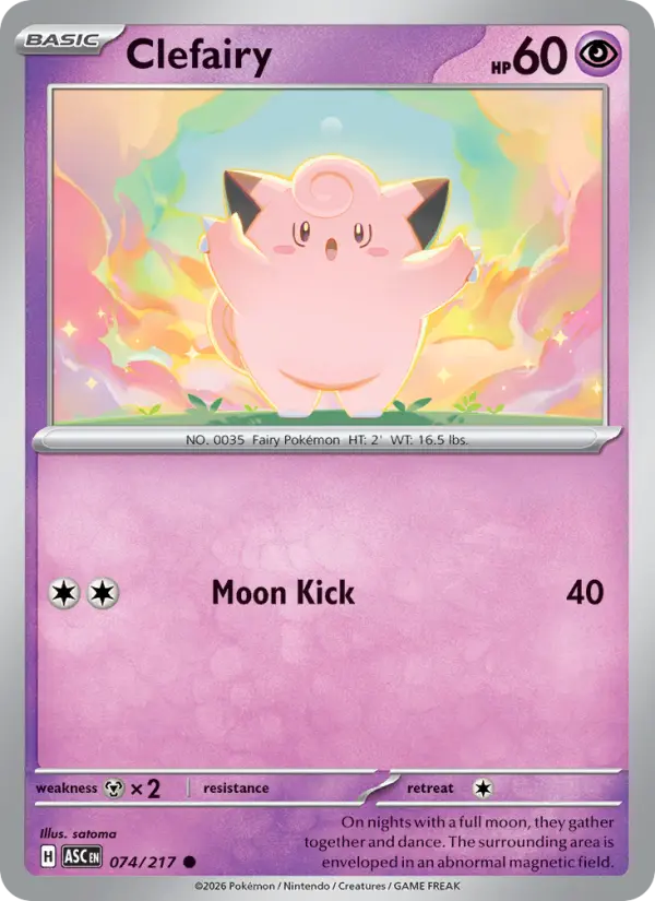 Clefairy (Energy Symbol Pattern) - 074/217 - Reverse Holofoil