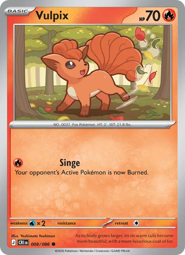 Vulpix - 008/086 - Reverse Holofoil