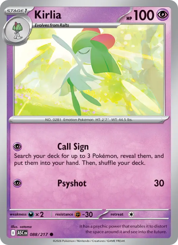 Kirlia (Energy Symbol Pattern) - 088/217 - Reverse Holofoil