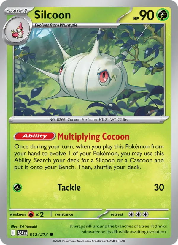 Silcoon (Love Ball) - 012/217 - Reverse Holofoil