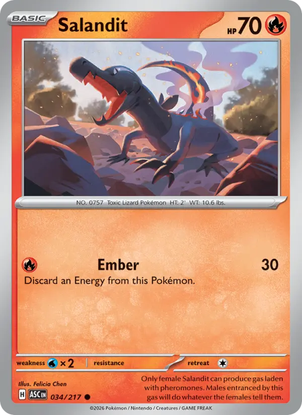 Salandit (Quick Ball) - 034/217 - Reverse Holofoil