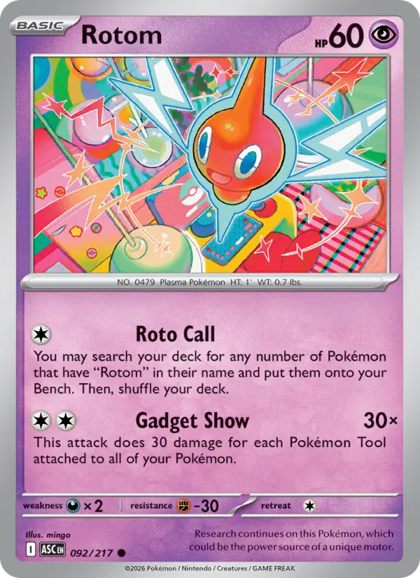 Rotom (Energy Symbol Pattern) - 092/217 - Reverse Holofoil