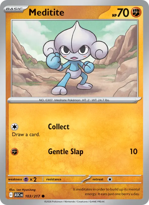 Meditite (Quick Ball) - 103/217 - Reverse Holofoil