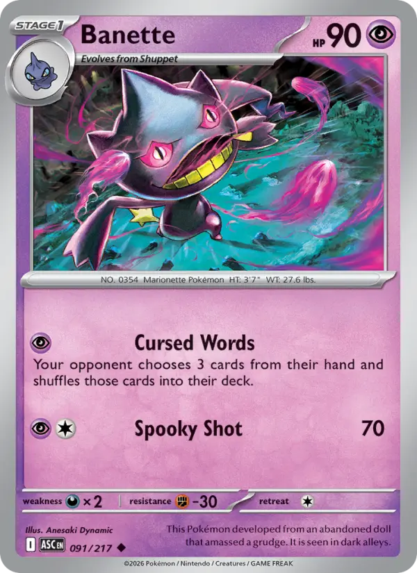 Banette  - 091/217 - Reverse Holofoil