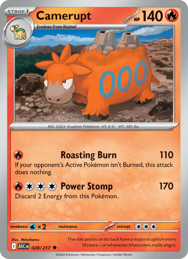 Camerupt (Quick Ball) - 028/217 - Reverse Holofoil