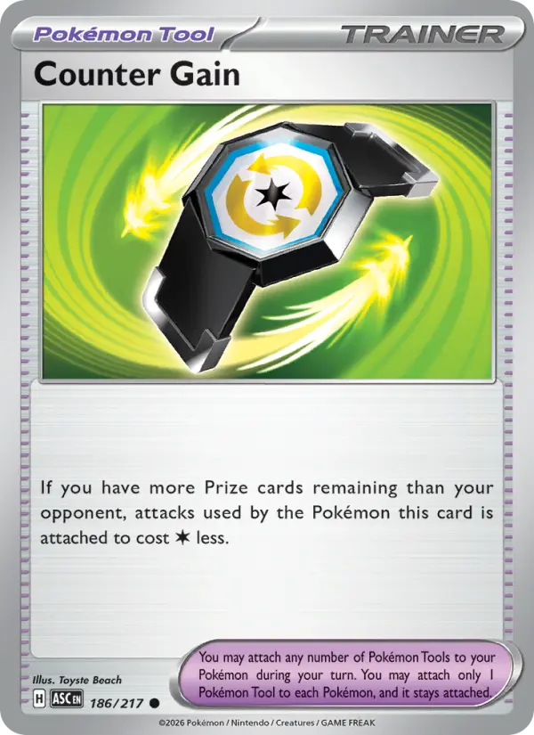 Counter Gain  - 186/217 - Reverse Holofoil