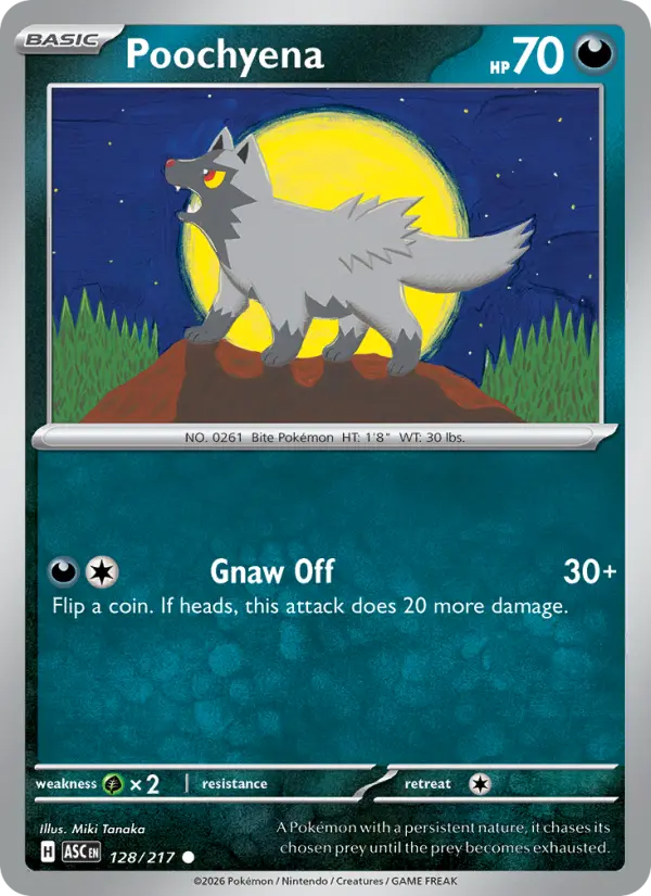 Poochyena (Energy Symbol Pattern) - 128/217 - Reverse Holofoil