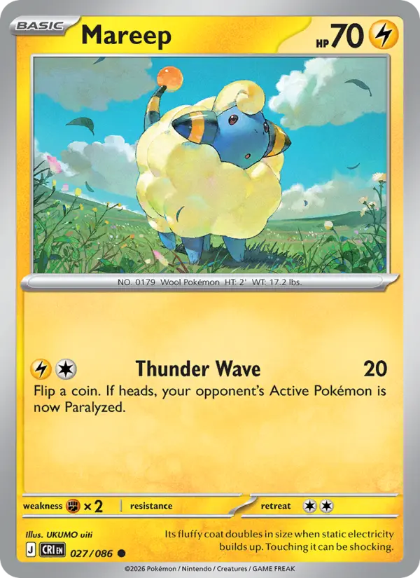 Mareep - 027/086 - Reverse Holofoil