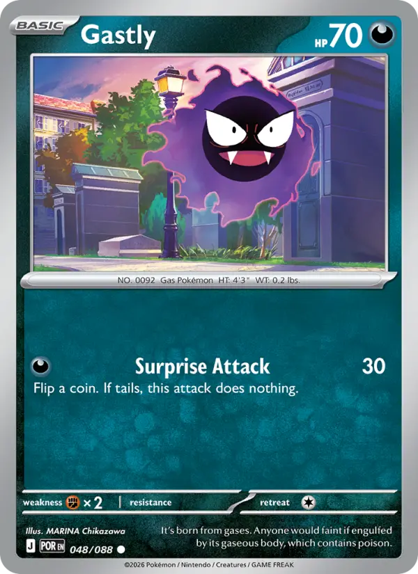 Gastly - 048/088 - Reverse Holofoil