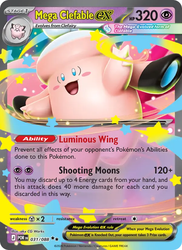 Mega Clefable ex  - 031/088