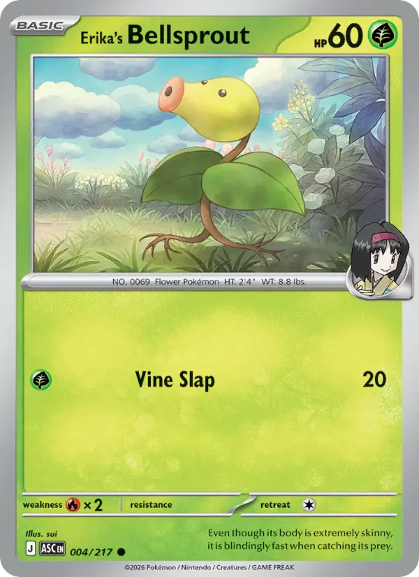 Erika's Bellsprout (Energy Symbol Pattern) - 004/217 - Reverse Holofoil