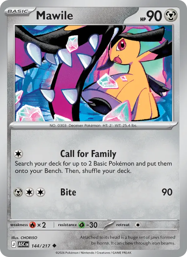 Mawile  - 144/217 - Reverse Holofoil