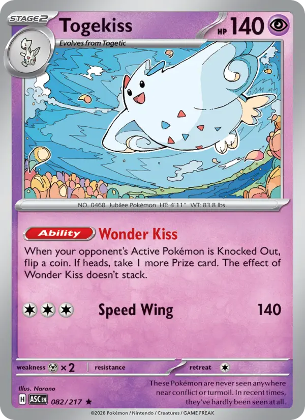 Togekiss  - 082/217 - Reverse Holofoil
