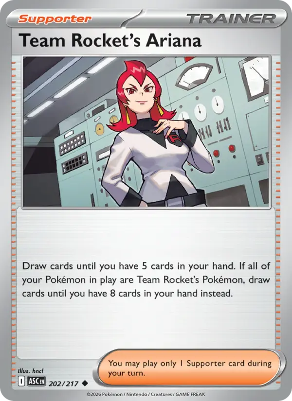 Team Rocket's Ariana - 202/217 - Reverse Holofoil