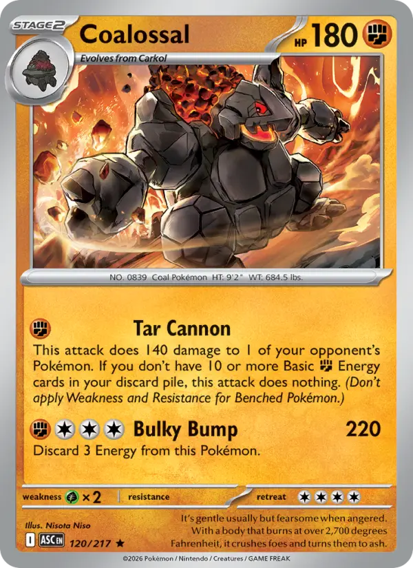 Coalossal (Dusk Ball) - 120/217 - Reverse Holofoil