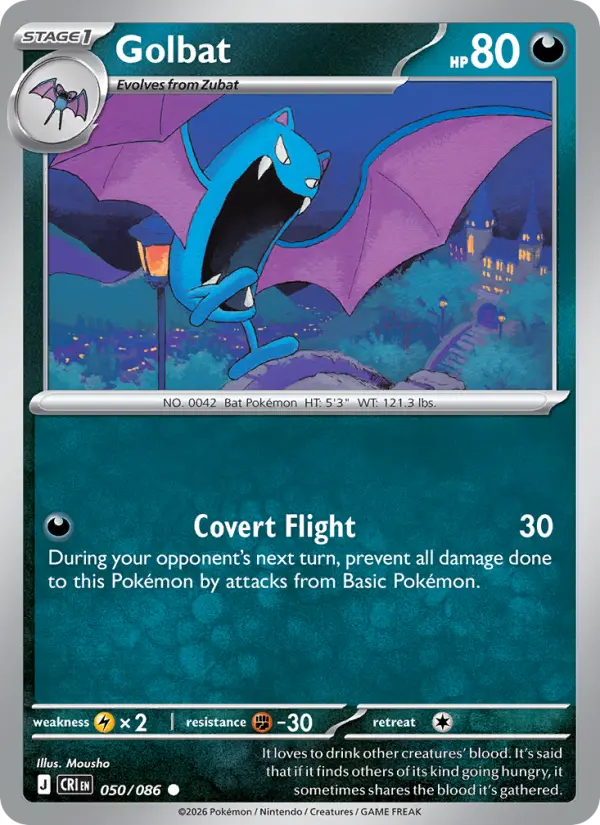 Golbat - 050/086 - Reverse Holofoil