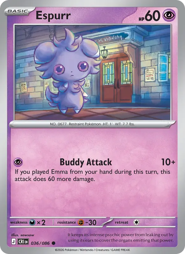 Espurr - 036/086 - Reverse Holofoil