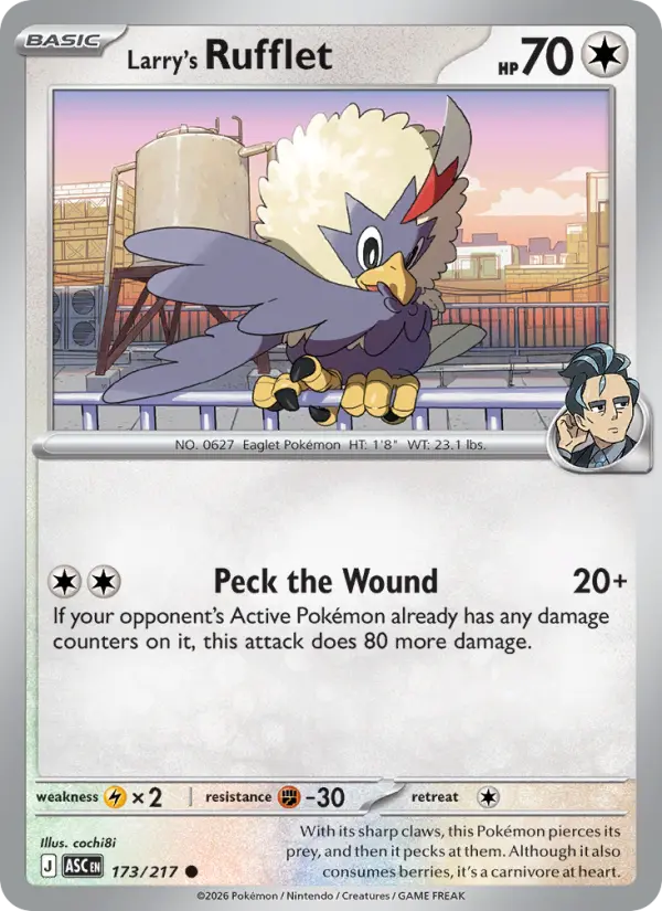 Larry's Rufflet (Energy Symbol Pattern) - 173/217 - Reverse Holofoil