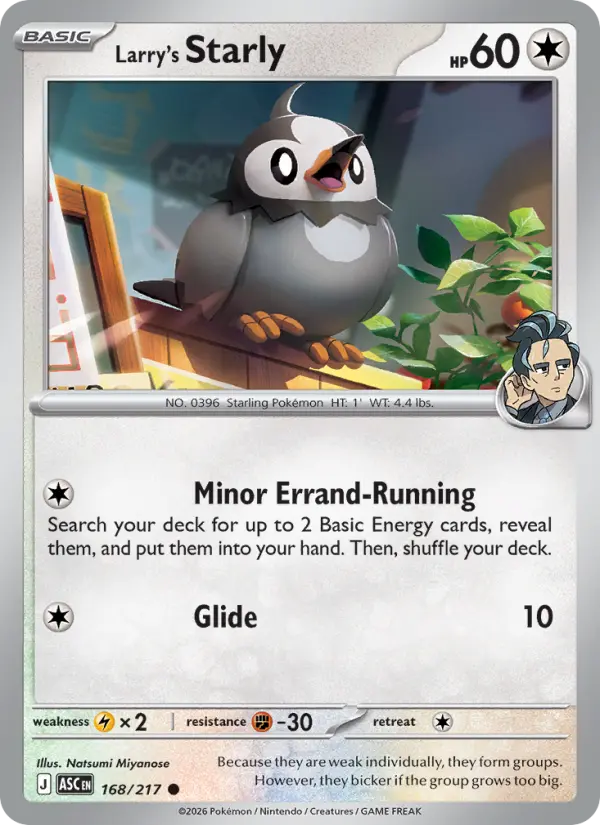 Larry's Starly (Poke Ball) - 168/217 - Reverse Holofoil