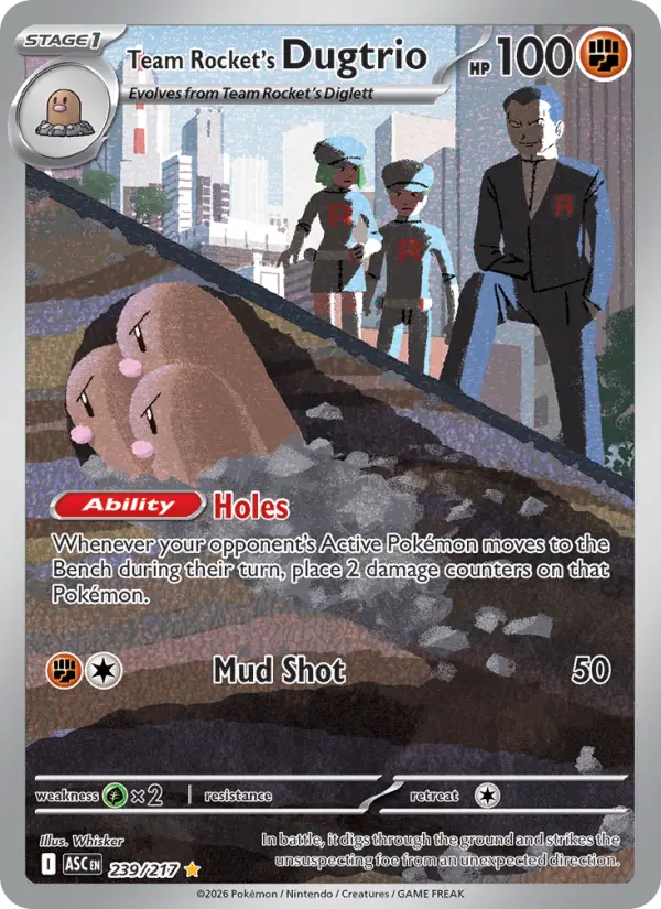 Team Rocket's Dugtrio  - 239/217