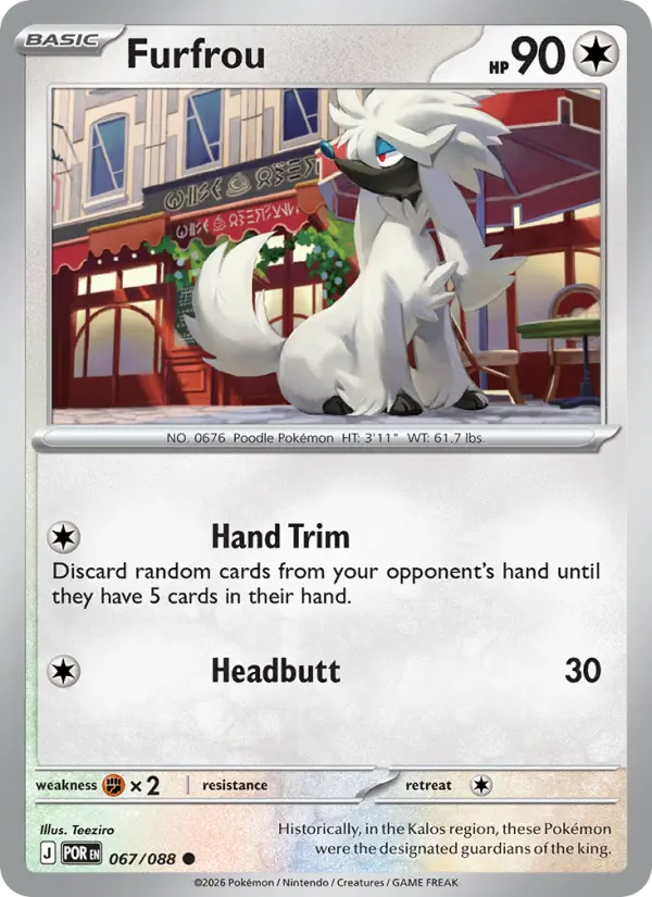 Furfrou - 067/088 - Reverse Holofoil