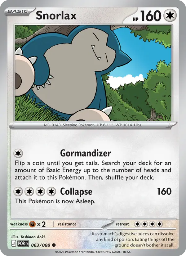 Snorlax - 063/088 - Reverse Holofoil