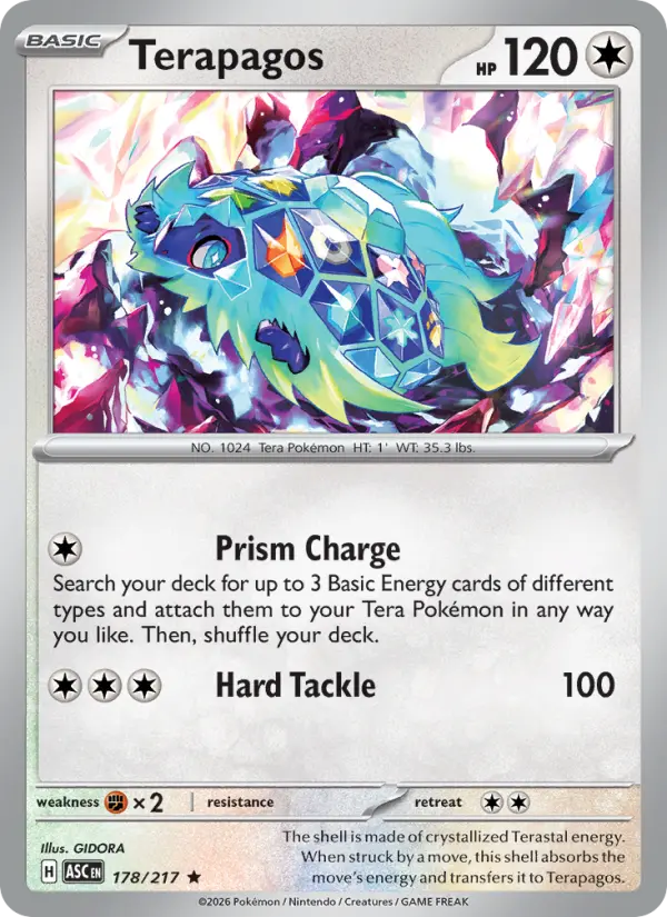 Terapagos (Love Ball) - 178/217 - Reverse Holofoil