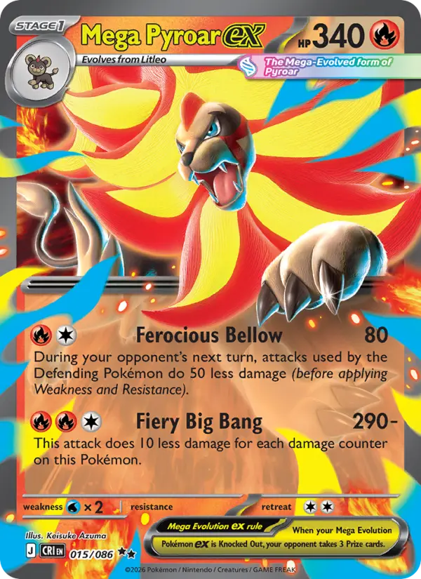 Mega Pyroar ex  - 015/086