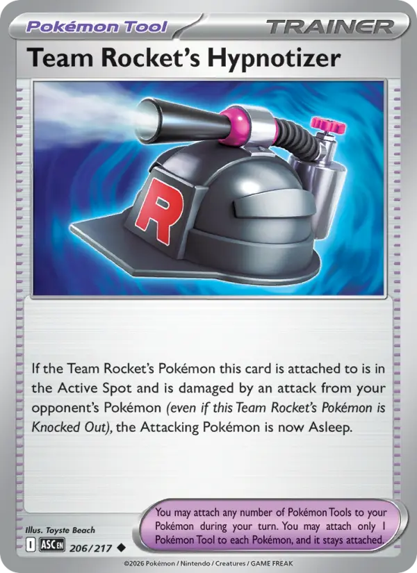 Team Rocket's Hypnotizer - 206/217 - Reverse Holofoil