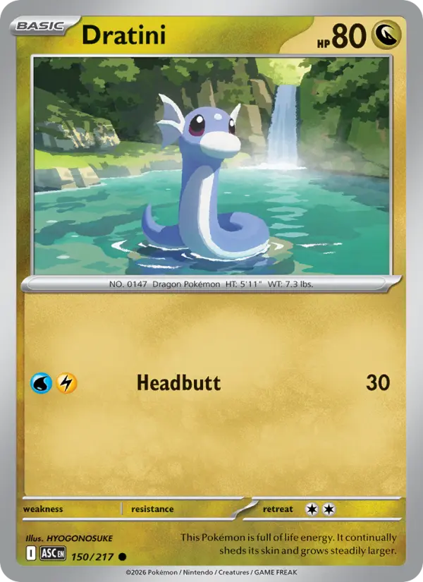 Dratini (Love Ball) - 150/217 - Reverse Holofoil