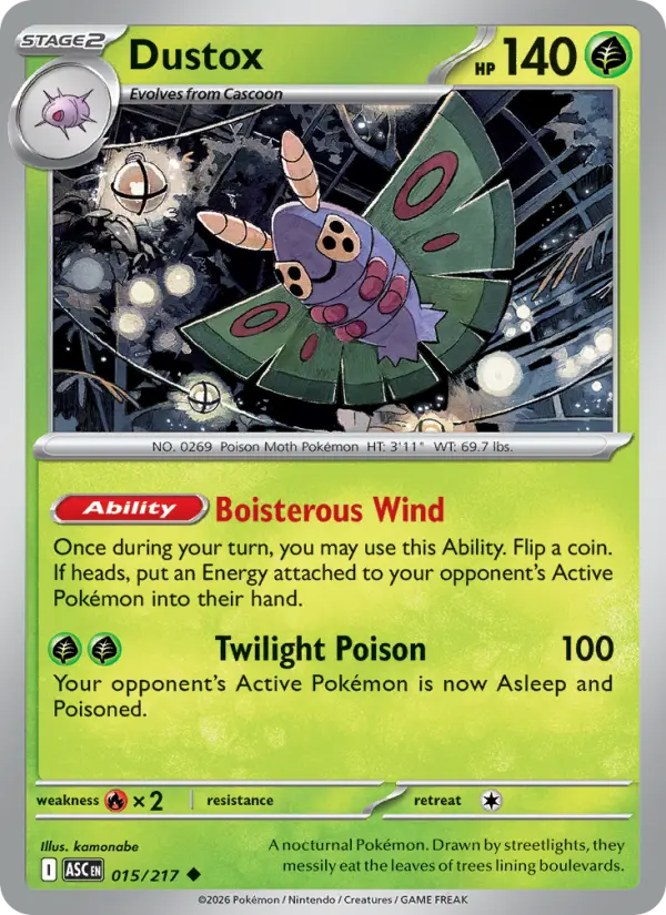 Dustox  - 015/217 - Reverse Holofoil