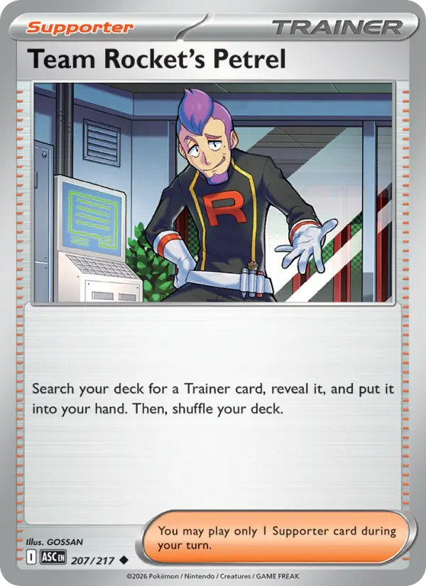 Team Rocket's Petrel - 207/217 - Reverse Holofoil