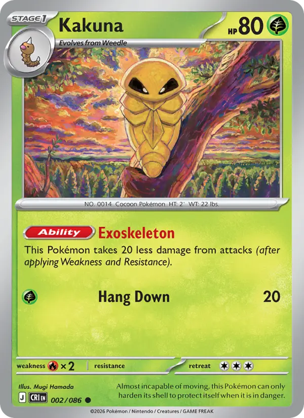 Kakuna - 002/086 - Reverse Holofoil