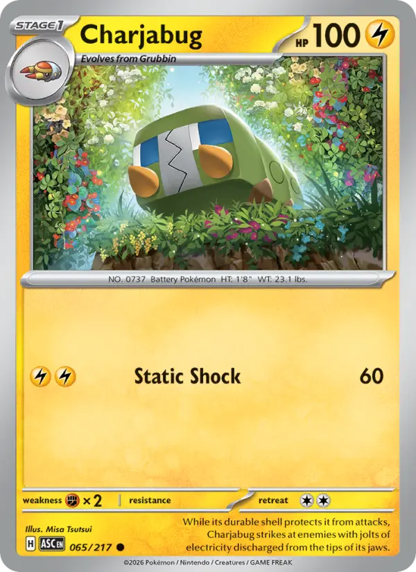Charjabug (Energy Symbol Pattern) - 065/217 - Reverse Holofoil