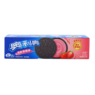 OREO Sandwich Cookies Strawberry Flavor Cream 97g