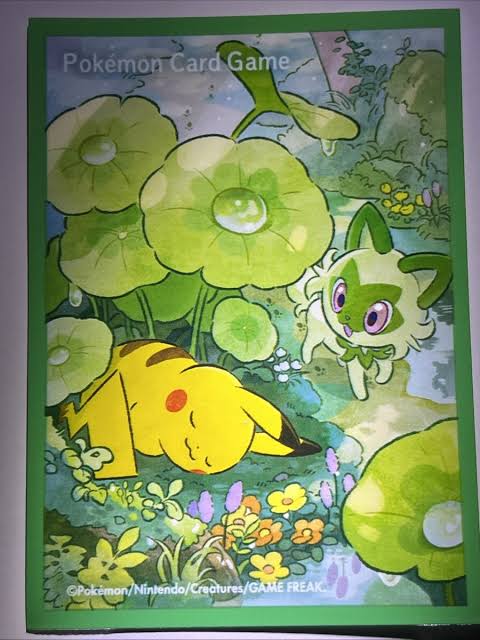 Japanese Pokemon Center - Sleeves - Pikachu & Sprigatito