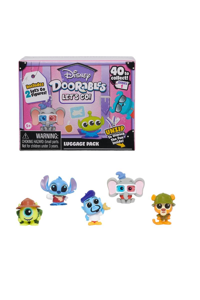 Disney Doorables Mystery 1.5 Inch Let's Go Figures Luggage Pack