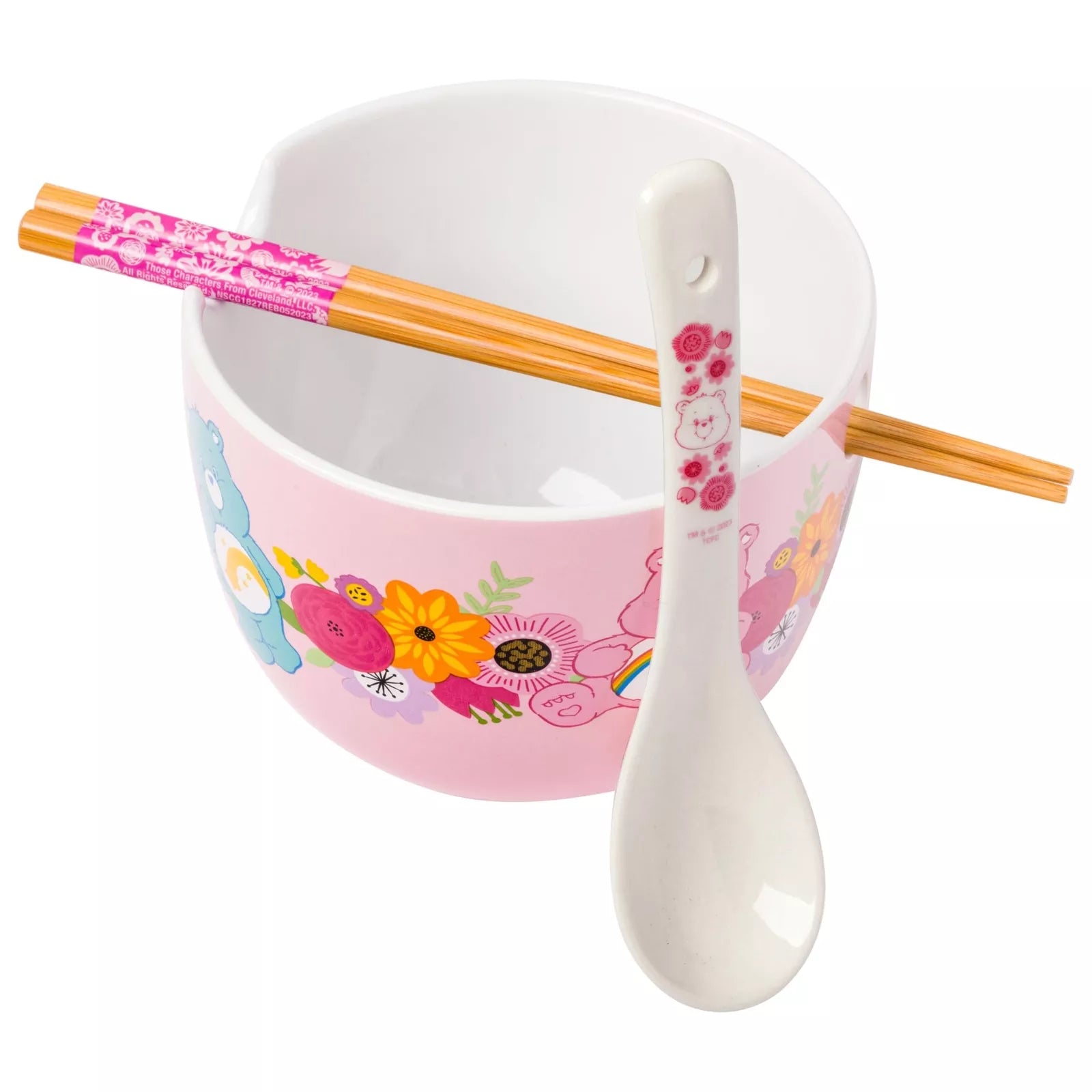 Care Bears Ramen Bowl w' Chopsticks & Spoon 