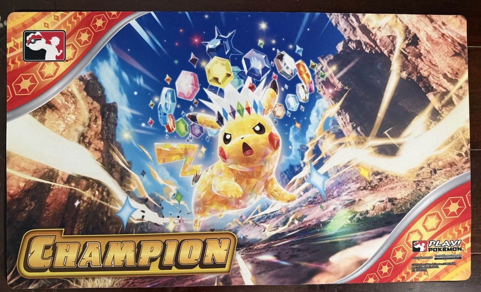 Pokemon League Cup Champion Playmat - Tera Pikachu