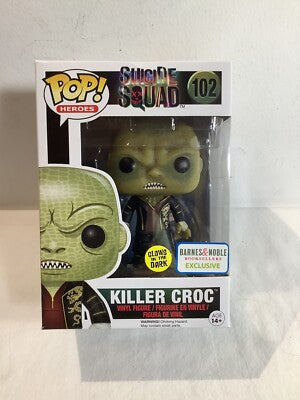 Funko Pop! DC: Suicide Squad - Killer Croc #102 (Regular &  Glow in the Dark Barnes and Noble Exclusive)