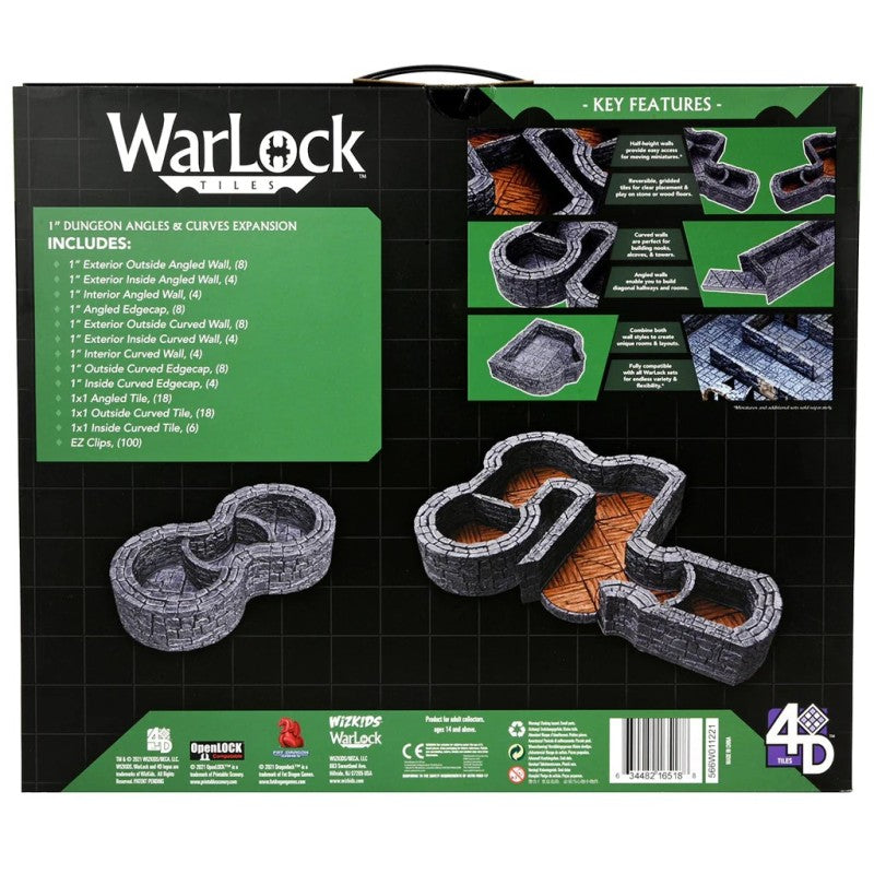 Warlock Tiles - Dungeon Tiles (1in Angles & Curves Expansion)