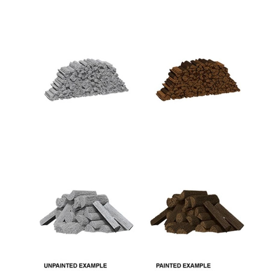 WizKids Deep Cuts Unpainted Miniatures: W10 Piles of Wood