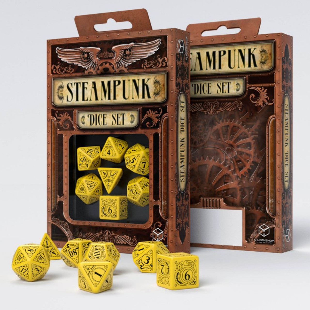 Steampunk Dice Set - Yellow/Black