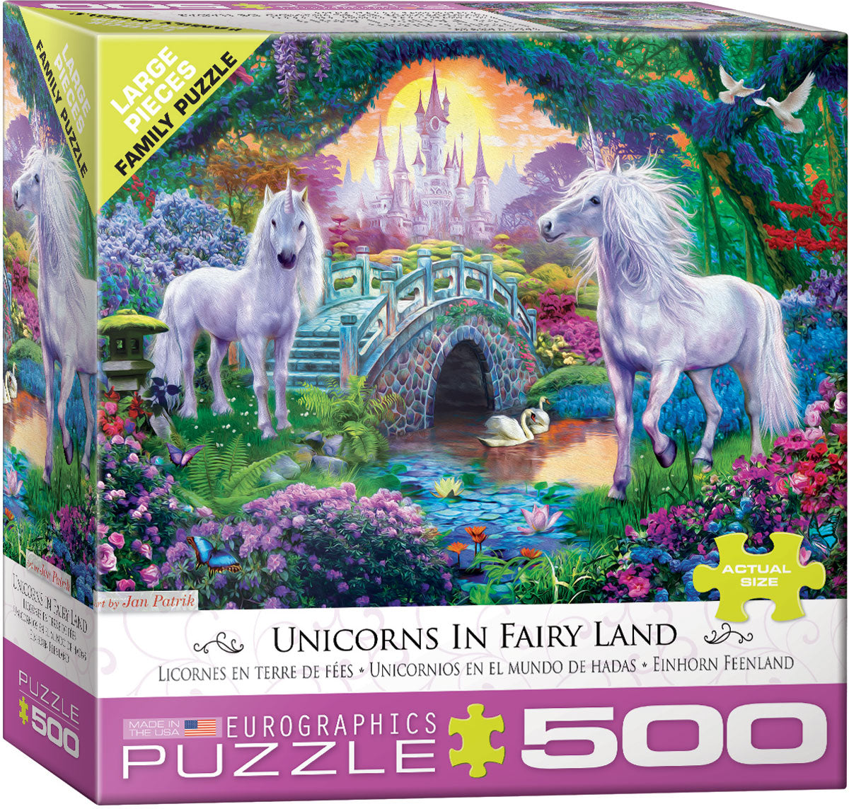 Unicorn Fairy Land 500 Pc Puzzle