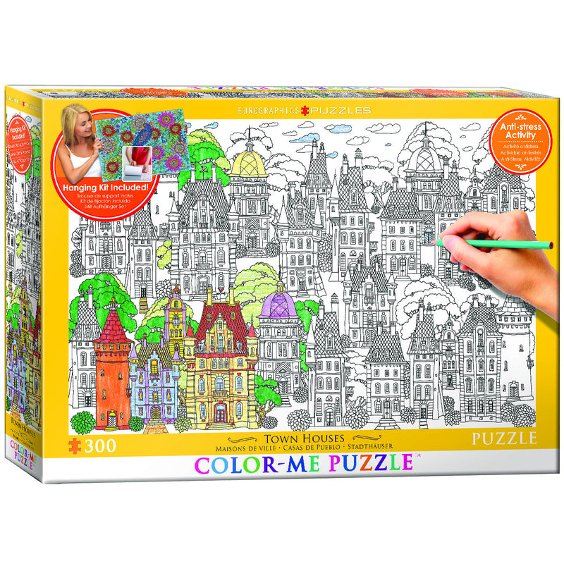 Town Houses 300 Pc Color Me Puzzle