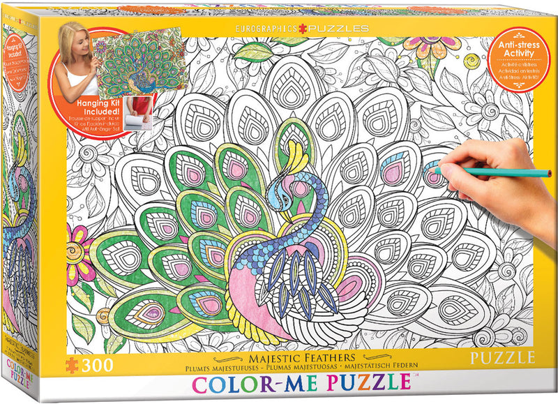 Majestic Feathers 300 Pc ColorMe Puzzle