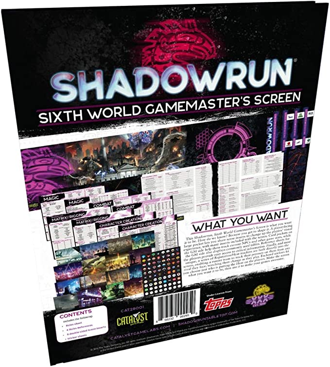 Shadowrun 6/E GM Screen